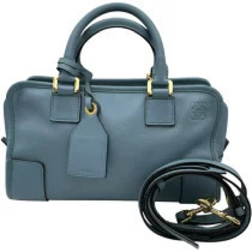 Loewe Amazona Blue Leather Shoulder Bag